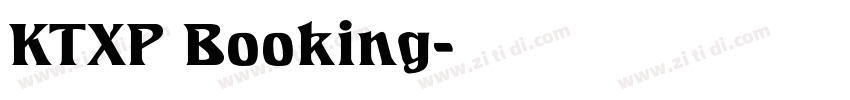 KTXP Booking字体转换